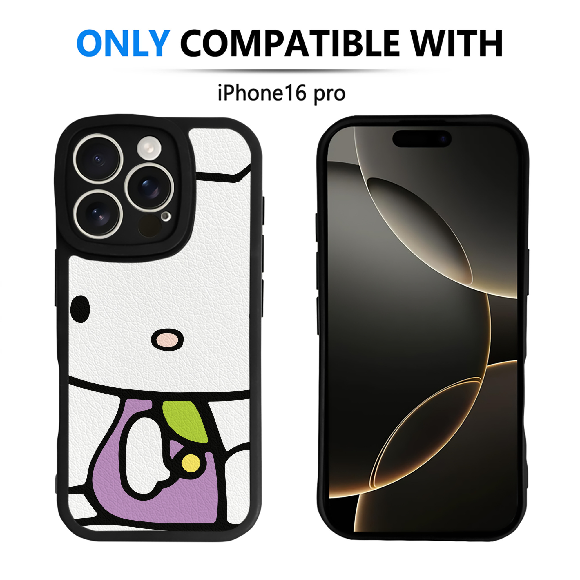 （画像用） Hello Kitty ハローキティ 【iPhone 16シリーズ対応】シリコンスマホケース（レザー調） 材質：シリコン
